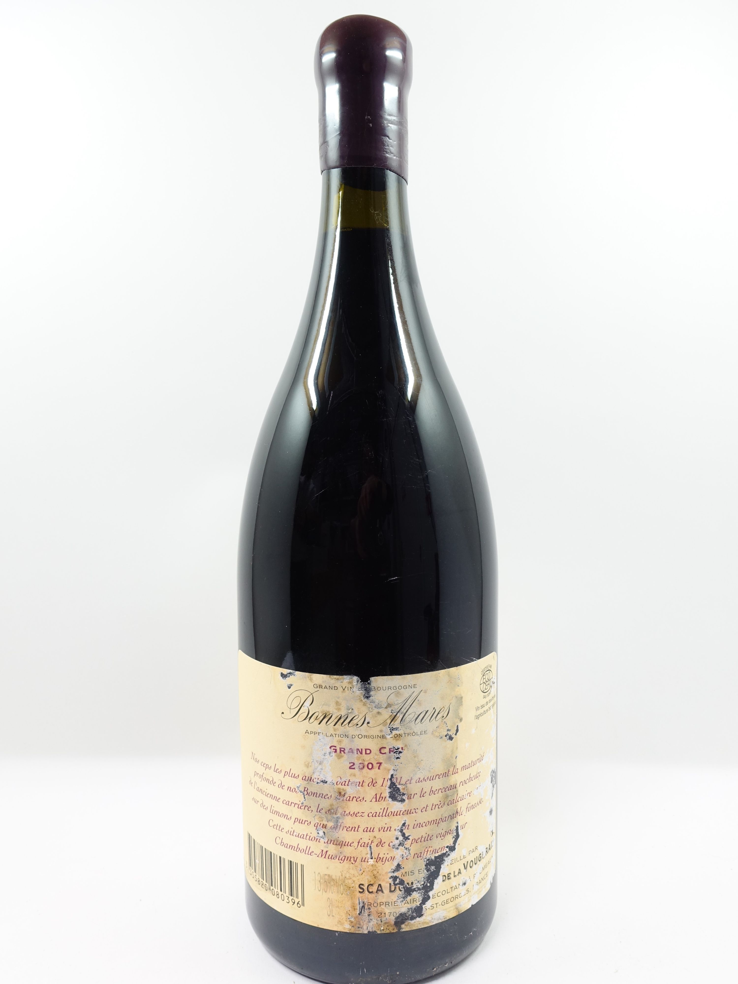 1 jéroboam BONNES MARES 2007 Grand Cru